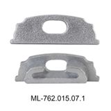 End cap with hole for PI, silver color, 1pc
