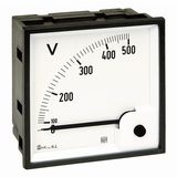 RQ96E - Voltmeter AC (thermal-magnetic) - Dimension: 96x96mm - Connection: direct - Voltage: 500V - Scale: 0÷Un