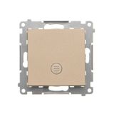 Interdediate switch with LED indicator light, 10AX, champagne matt