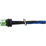 MQ15 female recept. front 48V DC type 2 PE-X 3x2.5 + PVC 3x0.14  0.2m