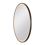 TRUKKO 80 mirror Ø 80 cm, chrome, black edge