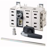 DDC-630/2/M4/P-G DC switch disconnector, 630 A, 2 pole, 2 N/O, 2 N/C, with grey knob, rear mounting