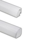 Corner aluminum profile RL2, 30x30mm, Whitey diffus., 1m