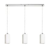 LIZ III 80 pendant opal-colored glass/matt nickel 230V LED E27 3x15W