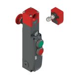 NG series safety switch with lock and integrated control devices, with actuator
