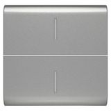 REPLACEABLE BUTTON KEY FOR AXIAL COMMANDS - WITH 2 DIFFUSERS - 2 MODULES - TITANIUM - CHORUSMART