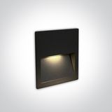 BLACK WALL RECESSED 4W WW IP65 DARK LIGHT 100-240V
