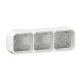 PLEXO 3 GANG BOX HORIZONTAL AND VERTICAL - WHITE