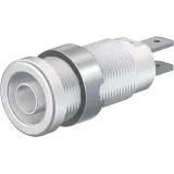 4 mm socket, flat plug connection, mounting Ø 12.2 mm, CAT IV, white, 66.9131-29