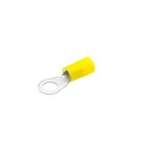 Insulated ring terminal M6, yellow, 4-6 mm²
