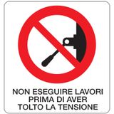 Rectangular prohibition signs - 330 x 350 mm