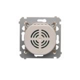 Double intermediate switch with indicator light, LED not replaceable Color: blue, (module), 10AX, quick connection, Silver matt, metalic
