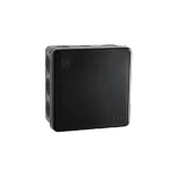 IP65 TERMINAL 85X85 BOX BLACK 6-PACK