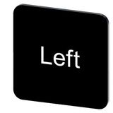 Labeling plate 22 x 22 mm, label black, labeling: Links
