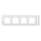 Quadruple frame, white, gray base