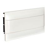 Practibox S flush-mounting DIN cabinet for masonry wall - 1 row of 18 modules - White door