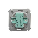 Single break push button with pictogras, (module), 10AX, quick connection, Silver matt, metalic
