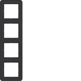 Cover frame 4-way, C.1, matte night black