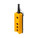 Pendant push-button station, remote control, 3+1 holes, yellow