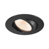 NEW TRIA® 68, recessed ceiling light, 2700K, 60°, IP 20, round, black