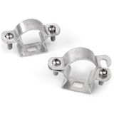 Stainless steel pipe spacer clamp, Ø20mm, with screws