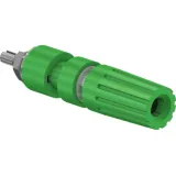 Pole terminal, 4 mm, green, 30 VAC/60 VDC, 35 A, M4 threaded bolt, nickel-plated, 23.0330-25