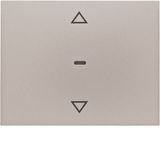 Shutter push-button, K.5, stainless steel matt, lacq.