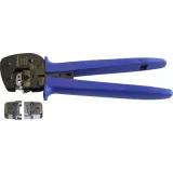 Crimping pliers with locator and crimping insert for crimp contacts, AWG 12-8, Stäubli Electrical Connectors 32.6020-22100