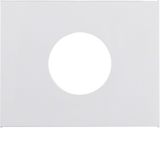 Centre plate for push-button/pilot lamp E10, K.1, p. white glossy