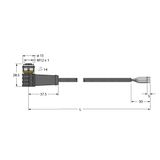 Actuator and Sensor Cable, PUR Connection Cable   WKC4.4T-P7X3.1-10/TXO3700