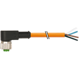 M12 female 90° A-cod. with cable PUR 4x0.34 or +robot+drag ch. 7.5m