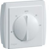 Membrane room thermostat, 1P 10A, heating/cooling, +8°C to +30°C, wall-mounted