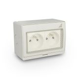 G2N IP55 surface-mounted double socket "AQUA55"