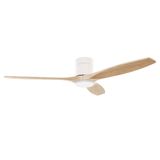 Fan Stem Evo ø1220mm Tube White with Light Wood Blades Light wood LED 2875 SW 3000-4000-5000K ON-OFF