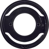 Centre plate for pilot lamp E14, R.1/R.3, black glossy