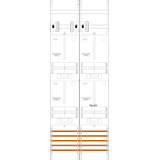 Counter field Z16ZR6-HSS, H=1350mm, 2 fields, 3-3.HZ, 3 HSS, 1 TRE (Z16ZR6-HSS)