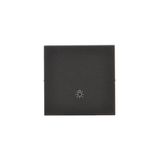 Single button for switches and push buttons, black matt
