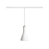 PULIRE CON for 1-circuit tracks opal-colored glass/wood 230V LED E14 6W