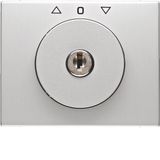 Centre plate lock key switch blinds Berker K.5 alu