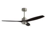 Fan Stem Evo ø1320mm Play Satin Nickel with Black Blades