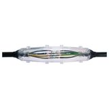 Cast resin straight-through joint, for polymeric cables and control cables and signal cables