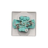 Interdediate switch with LED indicator light, (module), 10AX, quick connection, Silver matt, metalic