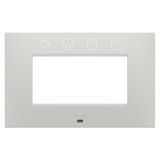 EGO SMART PLATE - IN PAINTED TECHNOPOLYMER - 4 MODULES - CLAY - CHORUSMART