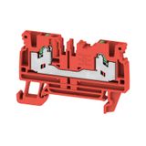 Feed-through terminal block, SNAP IN, red, 2.5 mm², 24 A, 800 V, Numbe