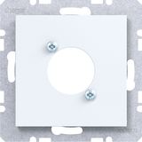 Centraalpl voor XLR connector D-serie, A.x/C.x/S.1/B.x/Q.x/K.x wit mat
