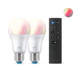 Wi-Fi BLE 60W A60 E27 RGB 2PK + Remote