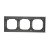 Single frame, metal, inox nero