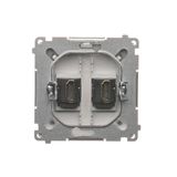 Splash-proof double pole switch, IP54, 10AX, Screw, white