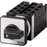 T0-8-8456/E Reversing multi-speed switches, T0, 20 A, flush mounting, 8 contact unit(s), Contacts: 15, 45 °, maintained, With 0 (Off) position, 3-2-1-0-1-2-3, Des