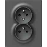 SOCKET FRENCH DOUBLE 2P+E 16A 250V~ AT F 4417113